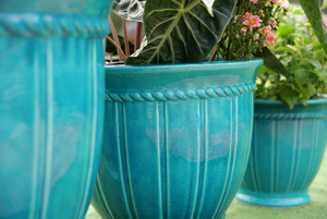 Jardinière en céramique moderne de haute qualité, écologique, style américain, pour intérieur et extérieur, avec trou de drainage pour plantes feuillues - Product Image 5