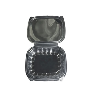 Boîte à fruits carrée en PET de 24 oz, compatible micro-ondes, jetable, empilable, écologique, avec couvercle à rabat, pour transporter des fruits - Product Image 4