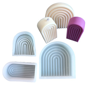 Moule à bougie en forme d'arche géométrique arc-en-ciel HY, lignes simples, <span class=keywords><strong>moules</strong></span> en plâtre, résine époxy - Product Image 1