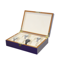 Boîte de rangement de luxe pour montres – Organisateur élégant pour 8 montres – Présentoir brillant pour hommes et femmes 3068