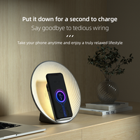 Chargeur sans fil multifonctionnel créatif, haut-parleur Bluetooth, réveil musical, décoration de chambre à coucher, veilleuse
