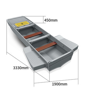 3.33M Pe Vissersboten Die <span class=keywords><strong>Plastic</strong></span> Boot Verbinden 3 Delen Vouwboot - Product Image 4