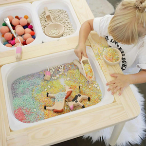 <span class=keywords><strong>Table</strong></span> de sable et d'eau Montessori pour garderie intérieure avec étagère et bac transparent, mobilier en <span class=keywords><strong>bois</strong></span> pour école maternelle, jeu sensoriel pour la maternelle - Product Image 2