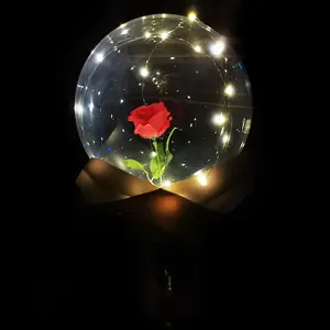 воздушный подарок на день матери, прозрачный СВЕТОДИОДНЫЙ Шар Bobo надувные шары, набор цветов розы для матери
