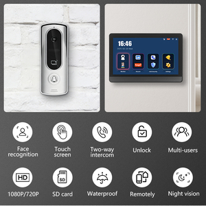Sonnette de porte intelligente avec caméra vidéo HD en temps réel, aspect élégant de 10 pouces, vidéophone pour appartements locatifs - Product Image 3