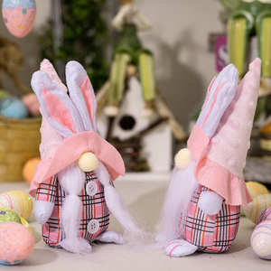 Лидер продаж, 2026 Пасхальная вечеринка, забавные розовые пасхальные гномы, длинные уши, Пасхальный кролик, Рудольф, безликая, плюшевая игрушка - Product Image 3