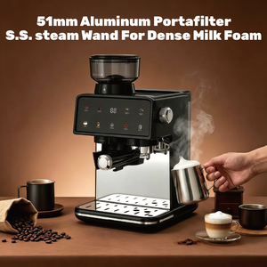 <span class=keywords><strong>Cafetera</strong></span> Espresso Profesional Eléctrica Inteligente <span class=keywords><strong>Semiautomática</strong></span> con Bomba de 20 Bares, Espumador de Leche, Portátil y Ecológica para el Hogar - Product Image 4