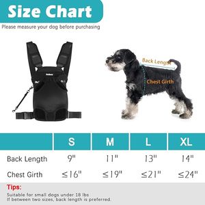 High Quality Outdoor for <b>Small</b> and Medium Pets Front Facing Adjustable Dog Carrier Backpack Travel Bag - Product Image 2