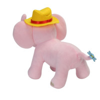 Peluche Éléphant Rembourrée en Coton PP, Personnalisable, avec Chapeau Jaune – Nouveauté Tendance