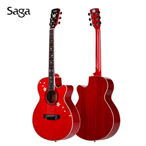 SAGA OEM 40/41 Inch Headless Matte/Varnished Top Rắn Chất Lượng Cao Với Giá Rất Rẻ Acoustic Guitar
