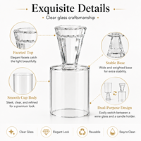 Verres à vin réversibles 2-en-1 écologiques en verre borosilicate, design minimaliste fait main, durables et résistants aux hautes températures
