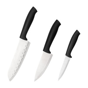 Set di 3 Coltelli da Cucina con Manico in PP Resistente e Lame in Acciaio Inox - Coltelli da Macellaio Ecologici Sconto Quantità per <span class=keywords><strong>Chef</strong></span> Casalinghi - Product Image 3