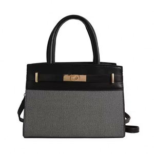 <b>Vintage</b> Chessboard PU Leather Satchel Bag Elegant Silk Scarf Decorated Top Handle Crossbody <b>Purse</b> for Women - Product Image 2