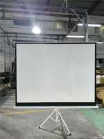 Écran de projection portable 100 pouces 16:9 avec trépied, pour extérieur, montage mural, pour cinéma maison, école, salle de réunion