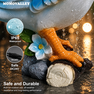 MOMOVALLEY Escultura de Animal Iluminada, Luz LED 3D con Forma de Pájaro para Paisajismo, Iluminación de Aves, Exhibición de Luz de Animales para Exteriores - Product Image 4
