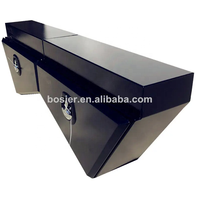 Boîte à outils de haute qualité pour camionnette, en alliage d'aluminium, étanche, pour extérieur, avec plateau plat de 2,5 mm, surface polie, pré-assemblée