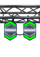 Mini Barre Lumineuse LED Matricielle Rétro 150W, 32 Projecteurs RGBWA E27 de 1,5W, DMX512, pour Entrepôt, DJ, Disco, Ra80, >4000lm
