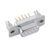 Marvtech DB9 DB15 DB25 DB37 9/15/25/44 kutup dişi tipi çift sıralı konnektör düz Rivet6.0 D d-sub konnektörü