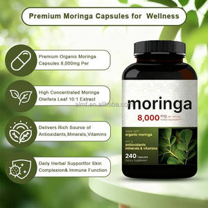 Suplemento Dietético Orgânico 8000mg Por Porção 240 Cápsulas Ricas em Antioxidantes Vitaminas e Minerais Testado por Terceiros <span class=keywords><strong>Moringa</strong></span> Adulto - Product Image 3