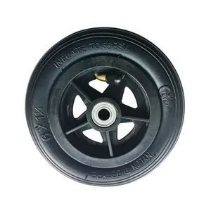 高品质6英寸气动橡胶塑料6X1 1/4 6英寸5辐滑板车车轮