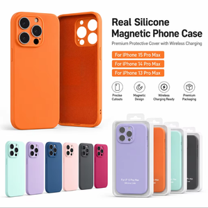 Funda Magnética de Silicona <span class=keywords><strong>Real</strong></span> Personalizada para <span class=keywords><strong>iPhone</strong></span> 15 <span class=keywords><strong>14</strong></span> 13 <span class=keywords><strong>Pro</strong></span> <span class=keywords><strong>Max</strong></span>, Cubierta Protectora Premium con Carga Inalámbrica - Product Image 1