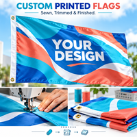 Drapeau publicitaire personnalisé en polyester, bannière double face, grande taille, résistant aux UV, durable, robuste, pour la promotion
