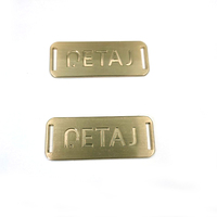 Étiquettes de logo pour lacets de chaussures, breloques, plaques vierges pour baskets, décoration, accessoires colorés en argent, mode, métal, étiquette de logo personnalisée