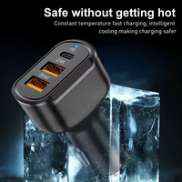 Chargeur de voiture 3A 3 ports Type C et chargeur USB QC 3.0 avec technologie Qualcomm Quick Charge 3.0