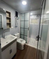 Maison conteneur modulaire de luxe portable et extensible, préfabriquée avec salle de bain, chambre et cuisine, unité de 20/30/40 pieds au choix