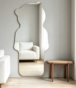 Miroir décoratif LED mural en acrylique de forme irrégulière en forme d'ours, avec cadre métallique, pour la décoration intérieure - Product Image 2