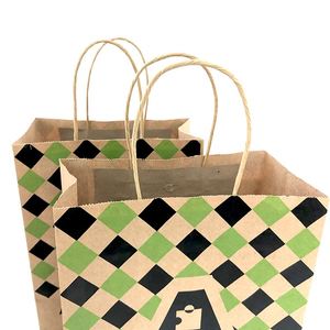 Bolsa de Papel Kraft Marrón Biodegradable y Reciclable para Café para Llevar, con Logotipo Personalizado, Impresión Offset para Champán - Product Image 4