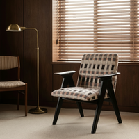 Fauteuil individuel en bois moderne de style nordique MULIGNA pour hôtel, restaurant, salon, chaise de salle à manger, chaise de détente K