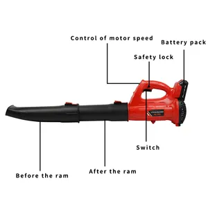 20V Cordless Powered Lightweight Leaf Blower and Li-ion Battery Handheld Vacuum Blower Sweeper for Blowing Leaf and Snow