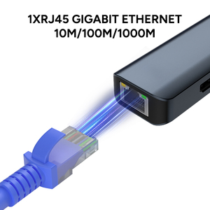 7 trong 1 USB C Docking Station 4K HD HDMI USB 3.0 5Gbps dữ liệu nhanh chóng chuyển giao diện RJ45 1000m SD TF Đầu Đọc Thẻ Hub - Product Image 5