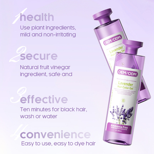 Joynna <span class=keywords><strong>lavanda</strong></span> naturale per aceto di frutta colorante per <span class=keywords><strong>capelli</strong></span> Gel Shampoo di lunga durata per <span class=keywords><strong>capelli</strong></span> grigi 500ml * 2 Pack - Product Image 6