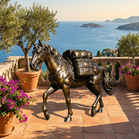 Figurine de cheval en bronze artisanale - Taille personnalisable, patine et socle gravé, sculpture en bronze