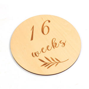 Cartes mensuelles de développement pour bébé en bois / Annonce de grossesse pour bébé et femme enceinte - Product Image 5