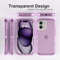 Clair Transparent Épais Heavy Duty Téléphone étui pour iphone 17 16 16E 15 Pro Max Plus 13 14 12 11 Cas Antichoc Couverture Rigide