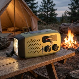 <span class=keywords><strong>Radio</strong></span> d'urgence <span class=keywords><strong>portable</strong></span> AM FM WB NOAA avec lampe de poche, alarme SOS, manivelle solaire, étanche, banque d'alimentation, <span class=keywords><strong>radio</strong></span> de survie - Product Image 2