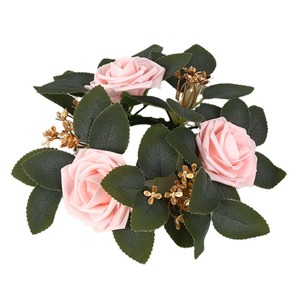 Guirnalda de Rosas Artificiales para Mesa, Decoración Circular para Fiesta de Halloween, Diámetro de 27 cm, Tela, Plástico y Espuma - Product Image 6