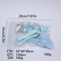 Pour accessoires de barre jetables en Silicone ensemble d'accessoires de bouteille d'eau chaîne de fleur bouchon de paille Pom-Pom chaîne de perles petite fleur
