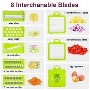 Picador de Verduras <span class=keywords><strong>Manual</strong></span> 14/16 en 1, Cortador de Alimentos, Rebanador de Verduras, Picador de <span class=keywords><strong>Cebolla</strong></span> - Product Image 4