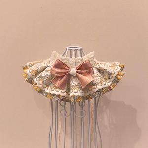 Baumwoll-Spitzen-Lätzchen im Prinzessinnen-Stil mit Blumenmuster für Katzen, Hunde, Ragdoll-Puppen – Kleidung für alle Jahreszeiten, Speicheltuch für Haustiere, Haustierzubehör OEM/ODM - Product Image 2