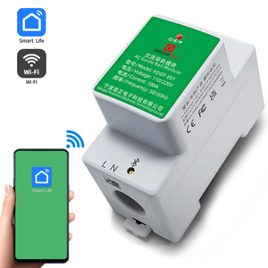 PZIOT-E01 Analyseur de puissance électrique intelligent WiFi IoT avec application Smart Life, Wattmètre AC, Ampèremètre, Compteur Kwh monophasé, Compteurs d'énergie sur rail DIN L13 - Product Image 2