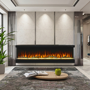 Aprobación Ce 70 pulgadas Colorido Cristal Brillante Adornado Troncos 3 Vista lateral Controlable <span class=keywords><strong>Chimenea</strong></span> eléctrica - Product Image 3