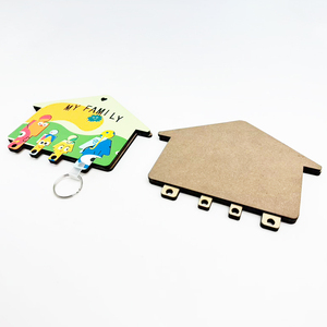 Etiqueta de Equipaje Decorativa para Banquete de 100 Días del Bebé, Llavero de MDF Sublimable de Moda, Porta Llaves Familiar - Product Image 1