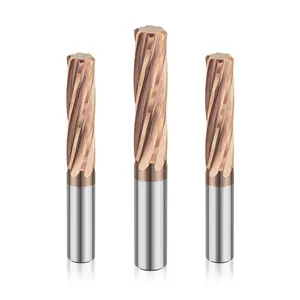 D7 Cemented Carbide Spiral Flute Reamer With HRC55 Copper Coated