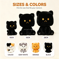 Promo! Gantungan Kunci Boneka Kucing Lucu Empuk Anti Stres dengan Wajah Pixel Bordir, Mainan Boneka Kucing untuk Hadiah Promosi Remaja