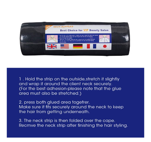 Papier de cou noir de qualité supérieure AIERPA NECKP-W, usage professionnel en salon, col en papier à volants, couvre-col, rouleau de volants noir - Product Image 6