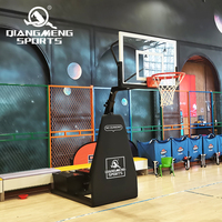 Équipement d'entraînement de terrain Hauteur réglable professionnelle 6.5-10 'Cerceau de basket-ball portable avec roues